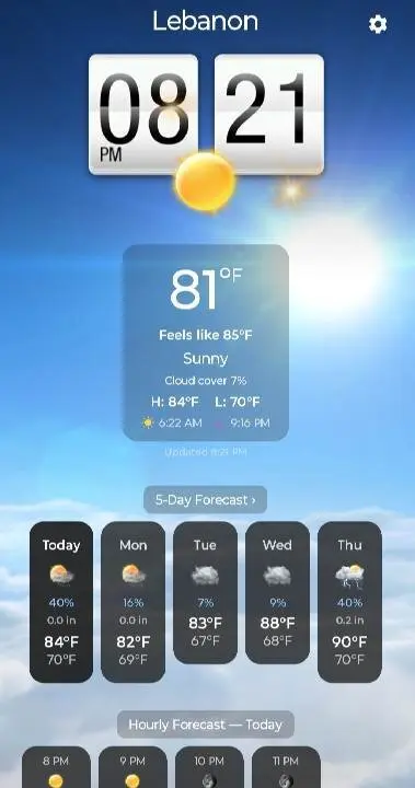 Sense Weather + Flip Clock - скриншот 1