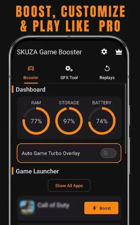 SKUZA Game Booster & GFX Tool - скриншот 1