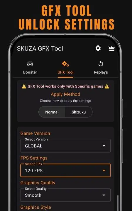 SKUZA Game Booster & GFX Tool - скриншот 2