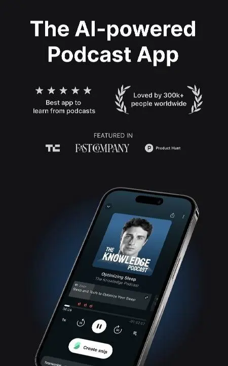 Snipd | AI Podcast Player - скриншот 1