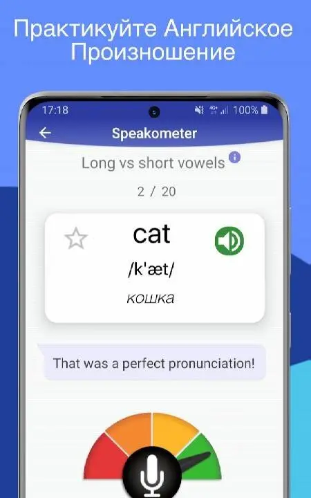 Speakometer: Англ. акцент с AI - скриншот 1