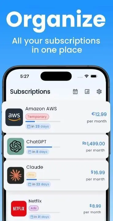 Subscription Tracker: SubFox - скриншот 1