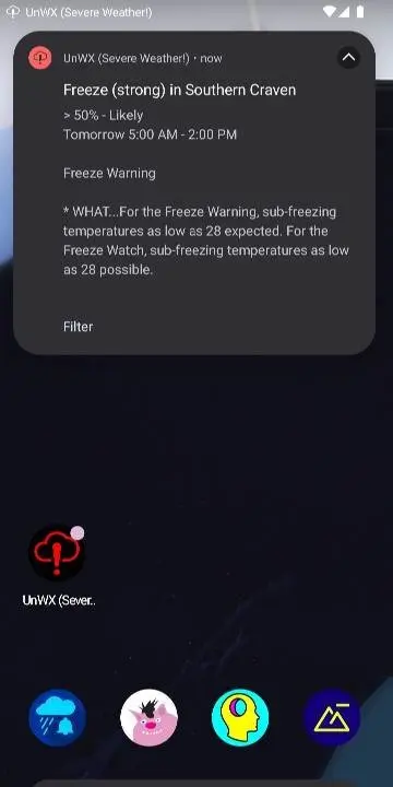 UnWX (Severe Weather Alerts) - скриншот 3