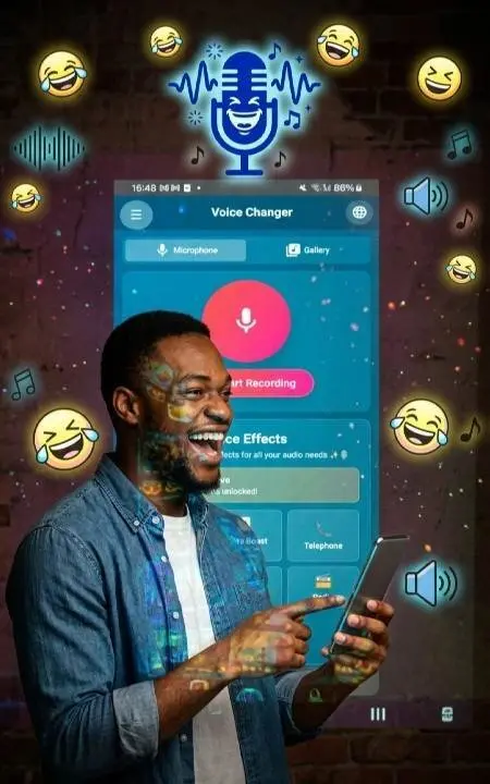 Voice Changer - Funny Effects - скриншот 2