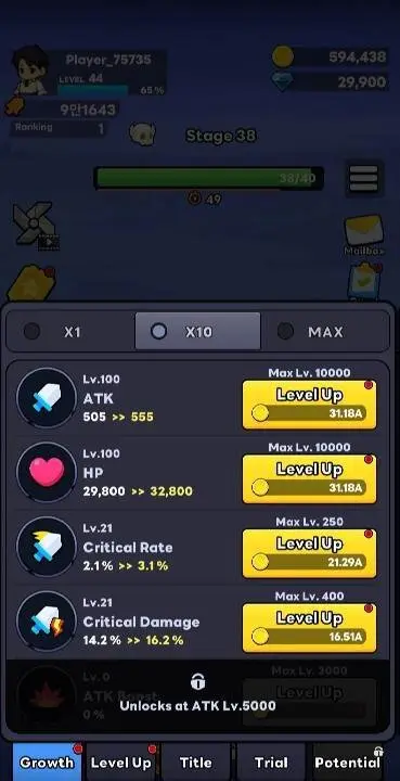 Webtoon Hero: Idle RPG - скриншот 2