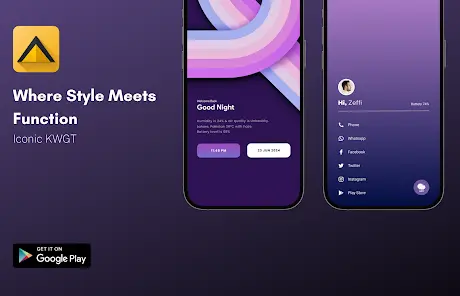 Iconic KWGT - скриншот 3