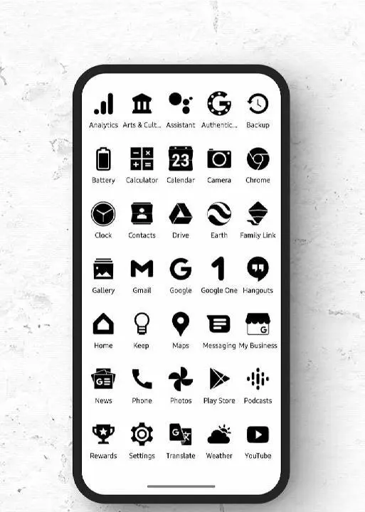 Zwart - Black Icon Pack - скриншот 1